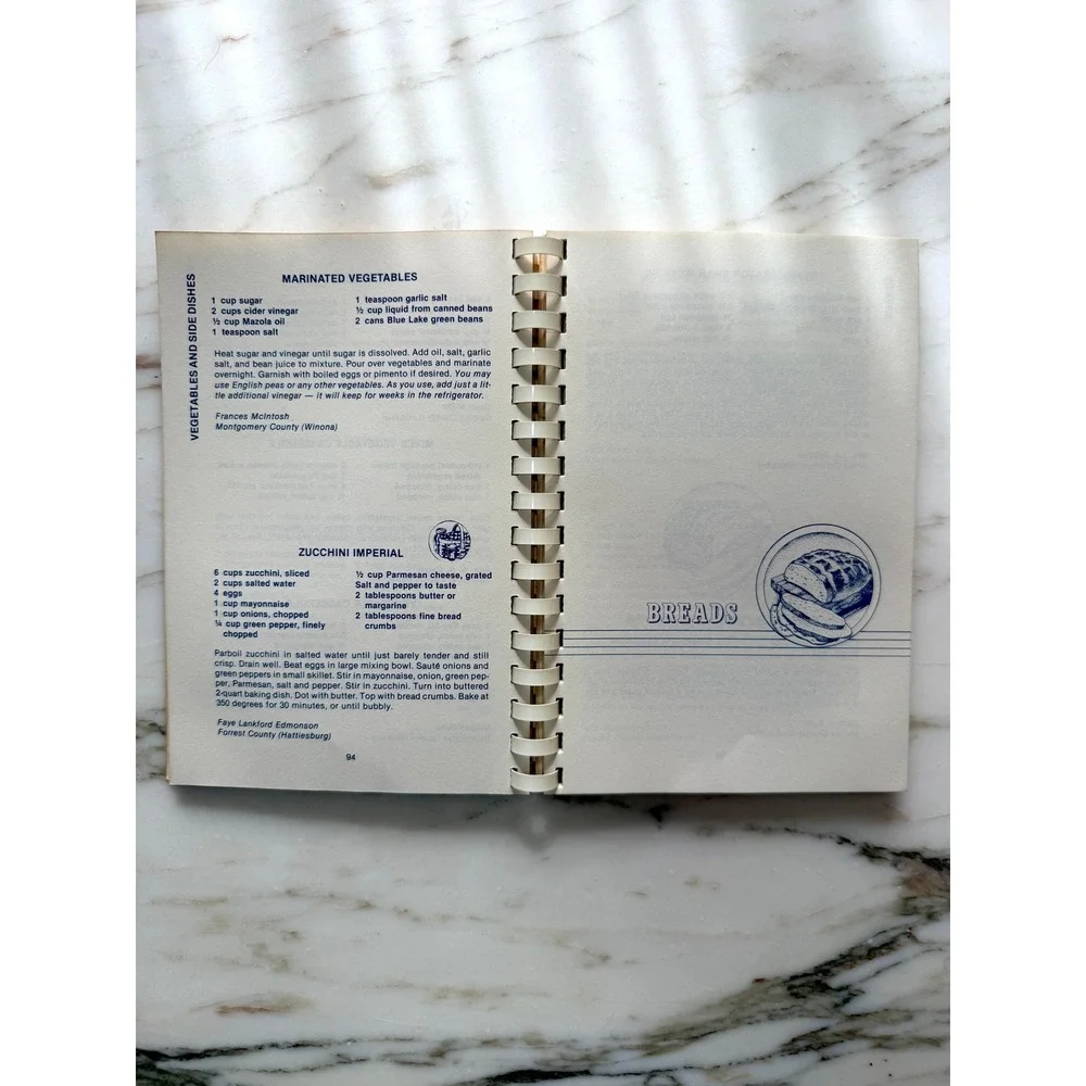 1981 Vintage Mississippi Memories Cookbook Southern Community Recipes
